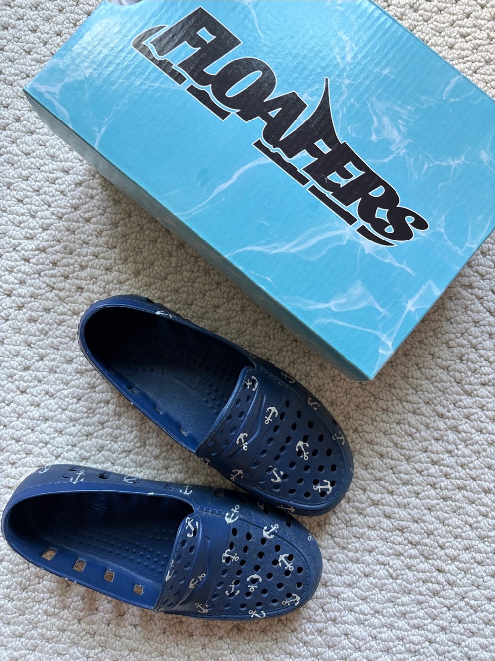 Floaters Navy Anchor Slip-On Loafers Prodigy Driver